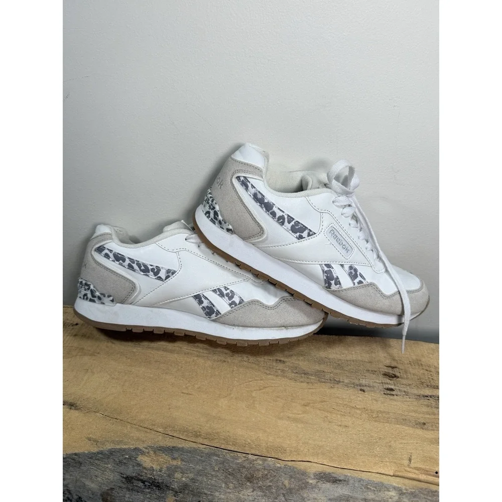 Reebok Court Advance Retro low Top Shoes Sneakers Leopard Womens Sz 6 Sporty